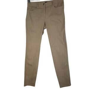 ST JOHN Exclusively For Nordstrom Tan Khaki Straight Slim Pants Women Sz 6 $295